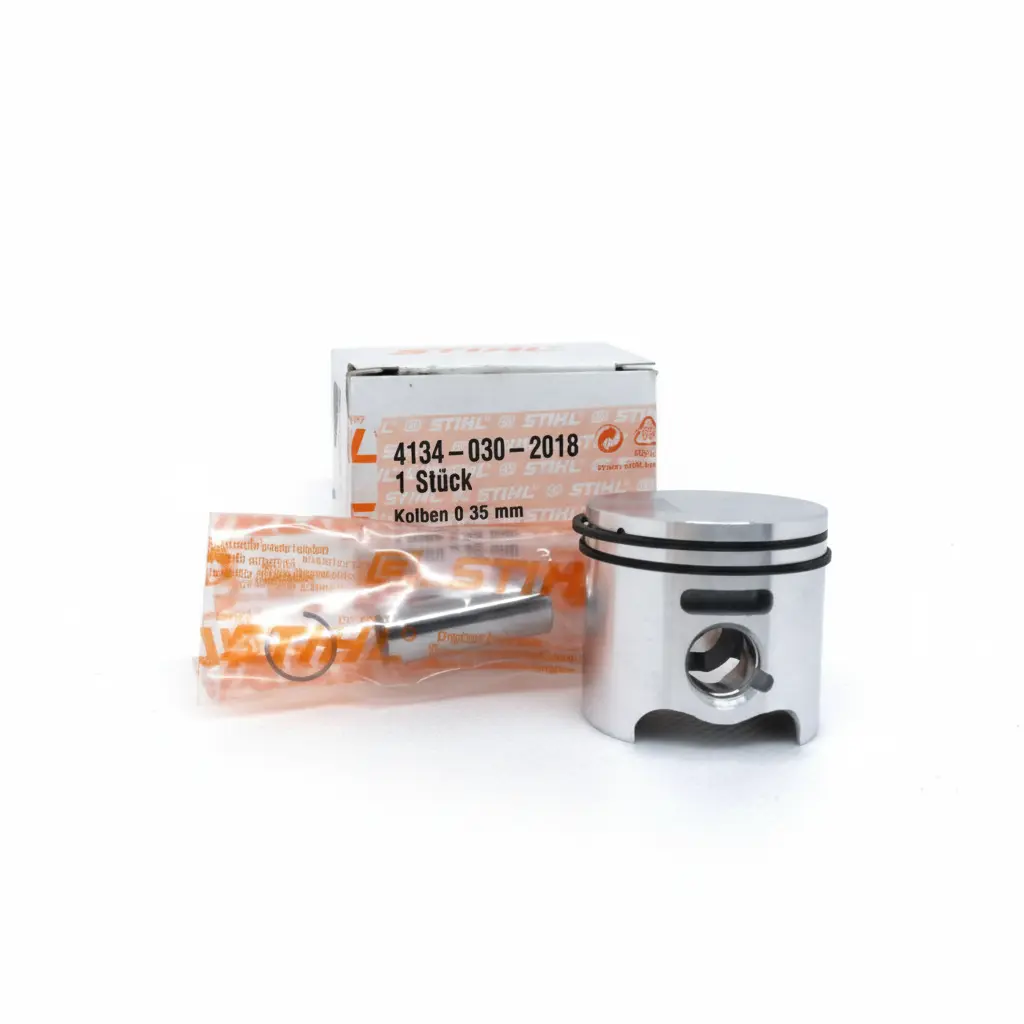 Pistón Ø 35 mm STIHL para Motoguadaña FS 120. Código: 41340302018 / 4134 030 2018