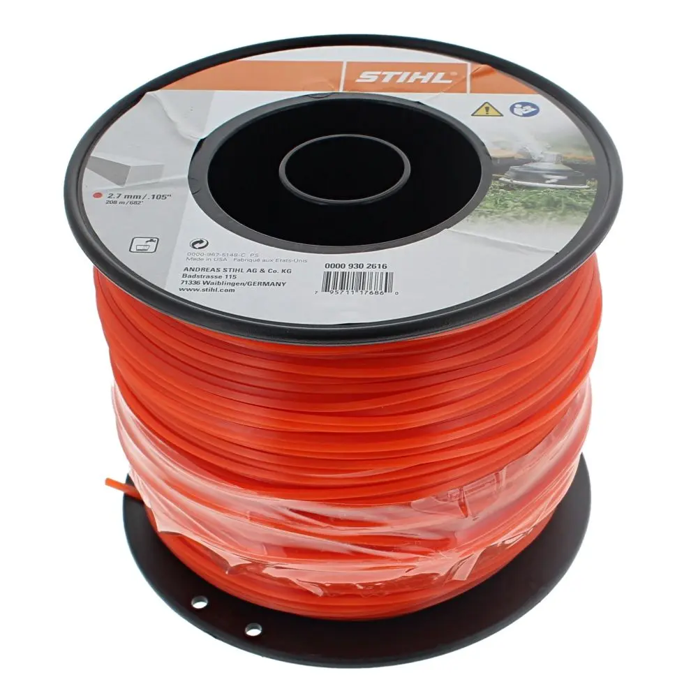 [0000-930-2616] Hilo Corte Cuadrado Ø 2,7 mm x 208,0 m Rojo STIHL. Código: 00009302616 / 0000 930 2616