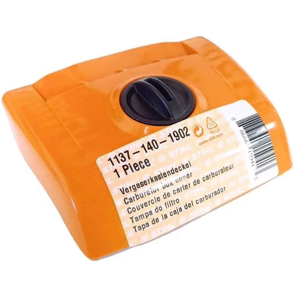 [1137-140-1902] Tapa de la Caja del Carburador STIHL para Motosierras MS 193 T y 194 T. Código: 11371401902 / 1137 140 1902