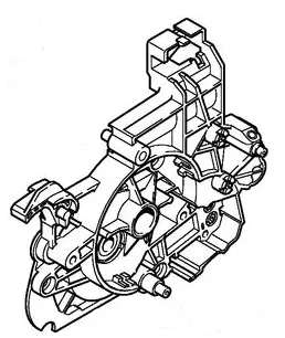 [1208-640-0503] Carcasa de la caja reductora para Stihl MSE 140 C-BQ. Código: 12086400503 o 1208 640 0503