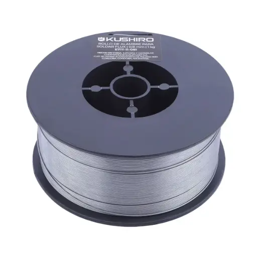 [E71T-11-081] Rollo de Alambre Para Soldar Flux 0,8 mm - 1 kg KUSHIRO E71T-11-081
